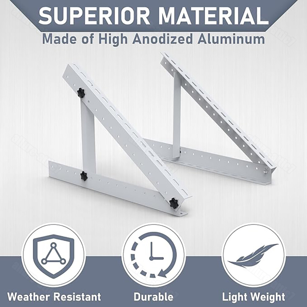 28″ Solar Panel RV Tilt Mount Brackets Ground Roof Flat Surface Adjustable Fram