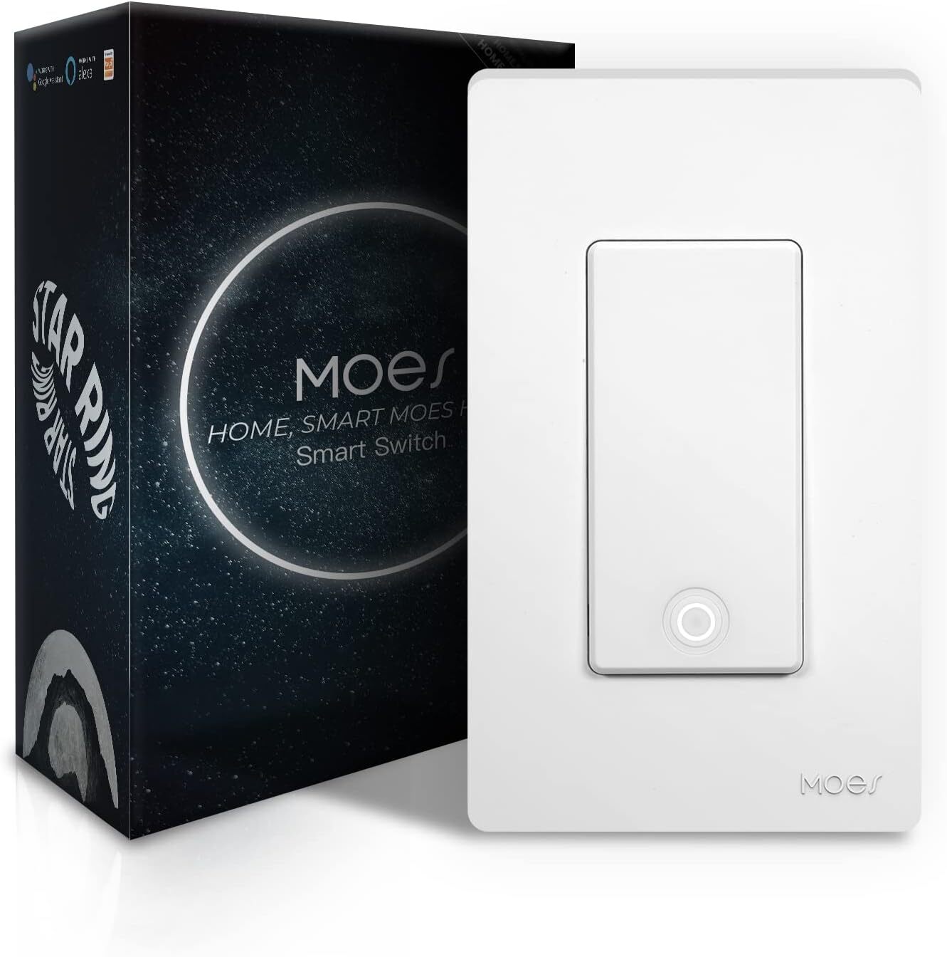 MOES 1/2/4 Pack WiFi Smart Wall Light Switch 3 Way Alexa Google APP Remote Timer