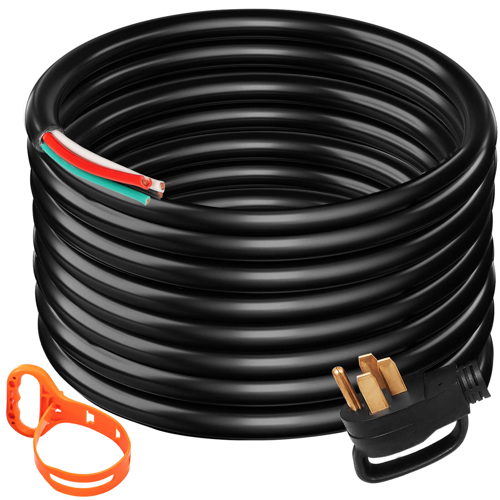 VEVOR 50A 50ft RV/Generator Extension Cord N14-50 to Bare Wire STW 6/3+8/1 Cable