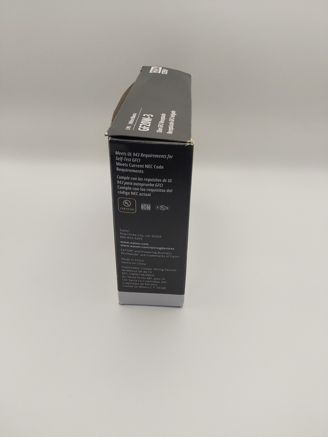 Eaton GF20W-3 PACK White GFCI Decorator Outlet Receptacle 20A 125V New G1***