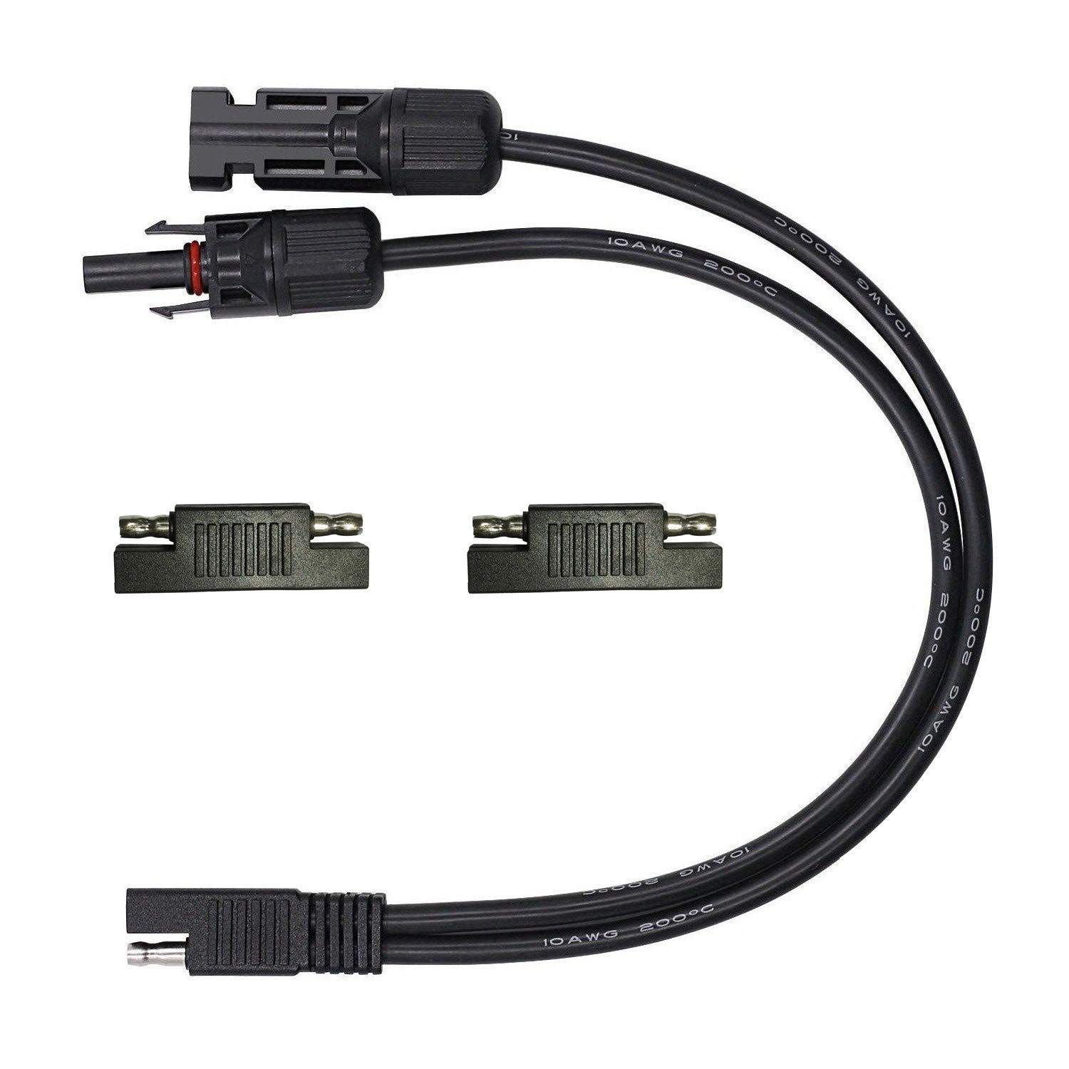 High-Quality 10AWG Solar Connector Cable with SAE to MC-4 Compatibility – 13.8ft