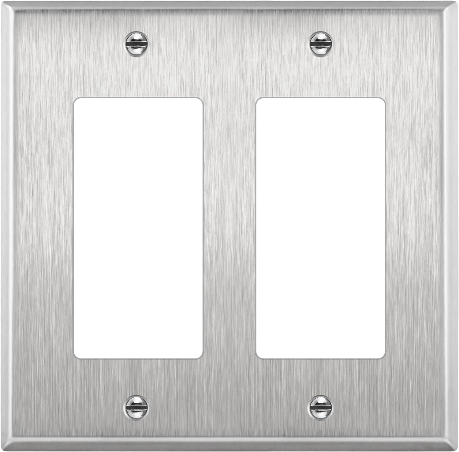 Decorator Switch or Receptacle Outlet Metal Wall Plate, Corrosion Resistant, Siz