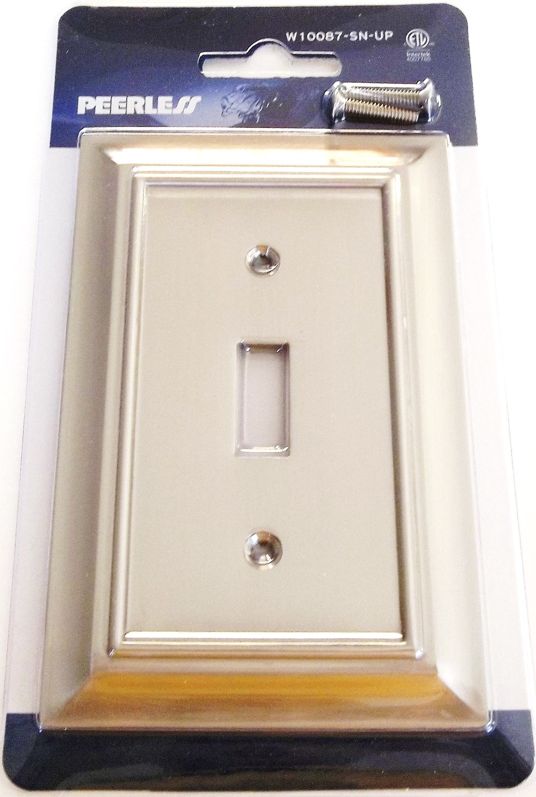 5 PEERLESS SATIN NICKEL WALL SWITCH PLATE COVER LIGHT SINGLE TOGGLE W10087 GANG