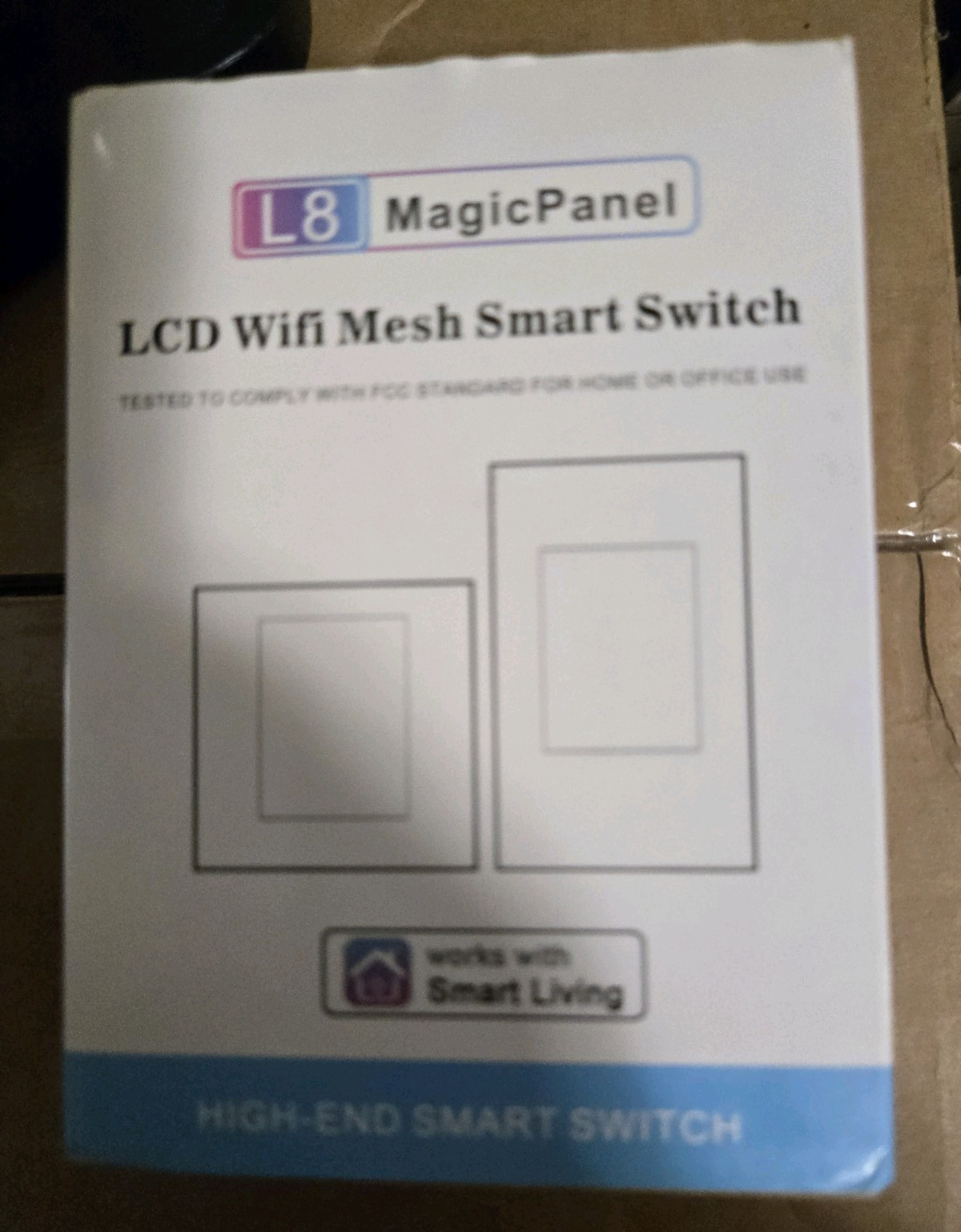 LANBON L8 MagicPanel LCD WiFi Touch Wall Switch App Control Alexa/Google White