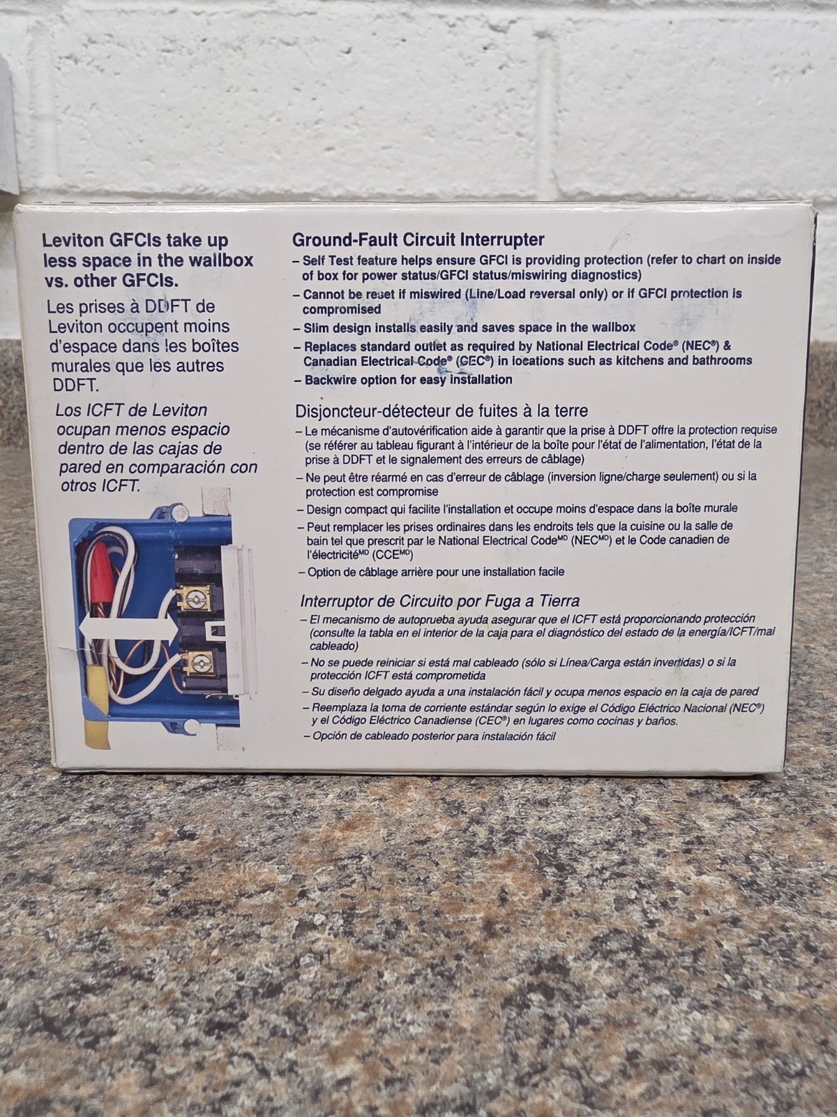 Leviton 15A-125V MN2-GFTR1-4W GFCI Outlet- 4 Pack Tamper Resist