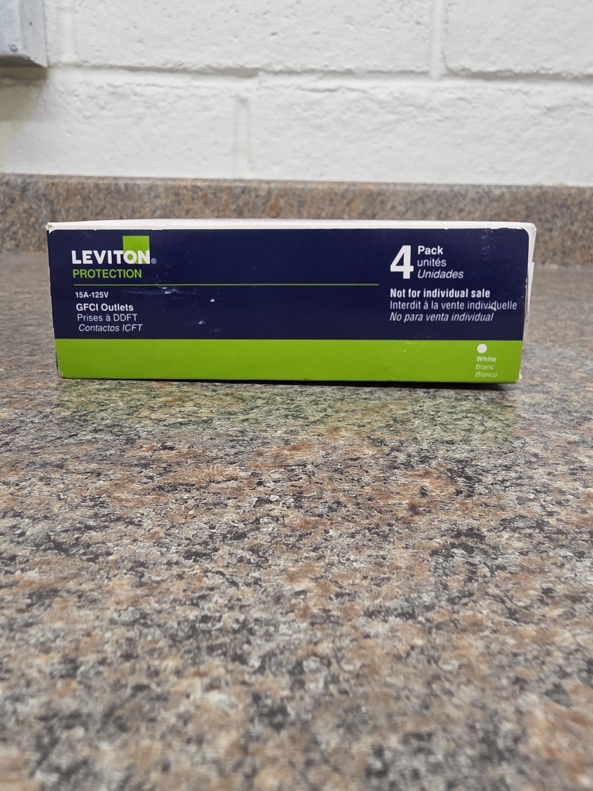 Leviton 15A-125V MN2-GFTR1-4W GFCI Outlet- 4 Pack Tamper Resist