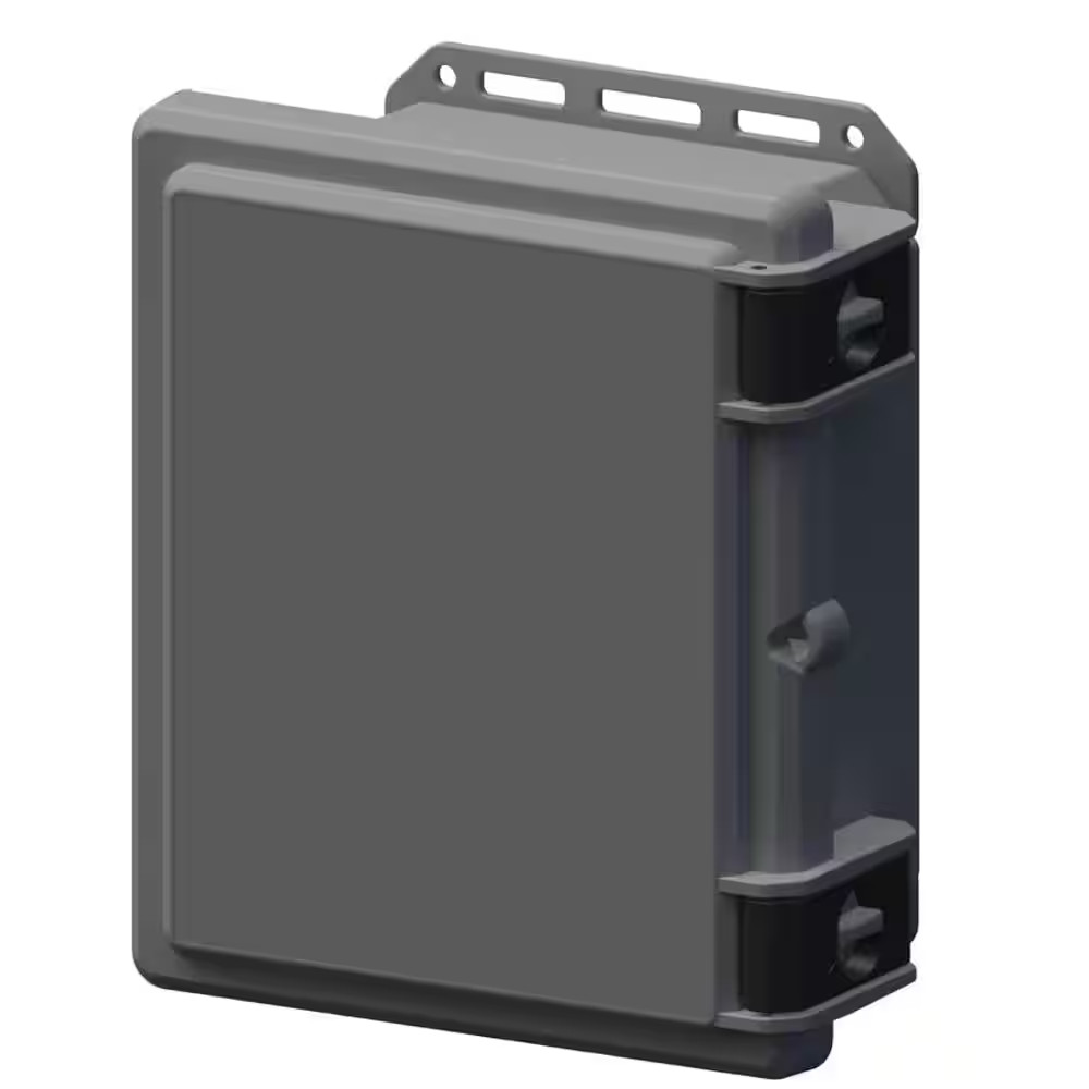 11.8 In. L X 10.2 In. W X 5.5 In. H Polycarbonate Gray Hinged Top Cabinet Enclos