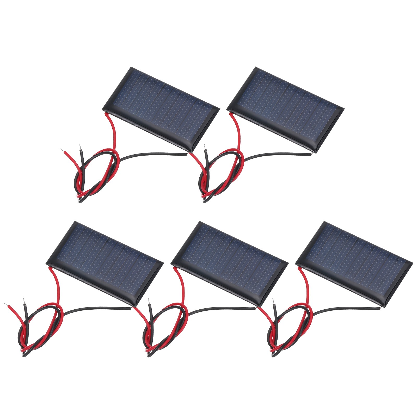 5 Pcs 5V 0.15W 30mA Mini Solar Panels with 2 Cable 44mm x 24mm