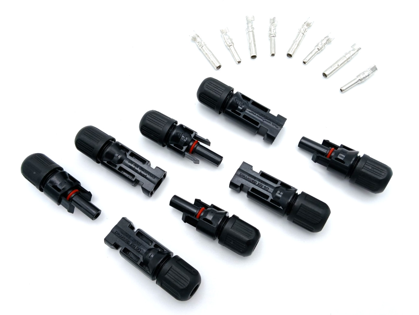 Solar Panel Connectors – 4 Pairs – Waterproof Male/Female Set 30Amp – US SELLER!