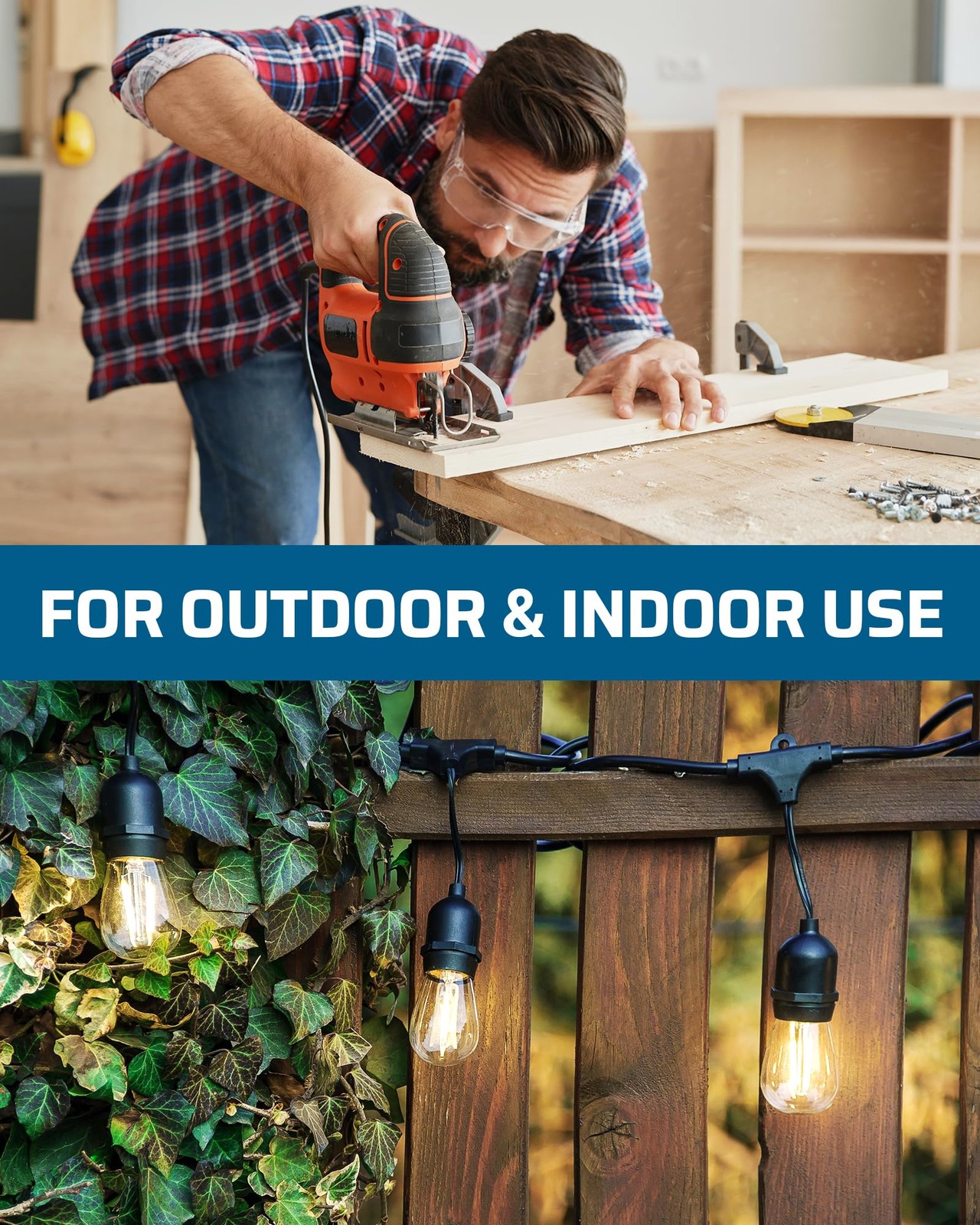 DEWENWILS 3 FT Manual Reset GFCI Extension Cord Outdoor, UL Listed Yellow