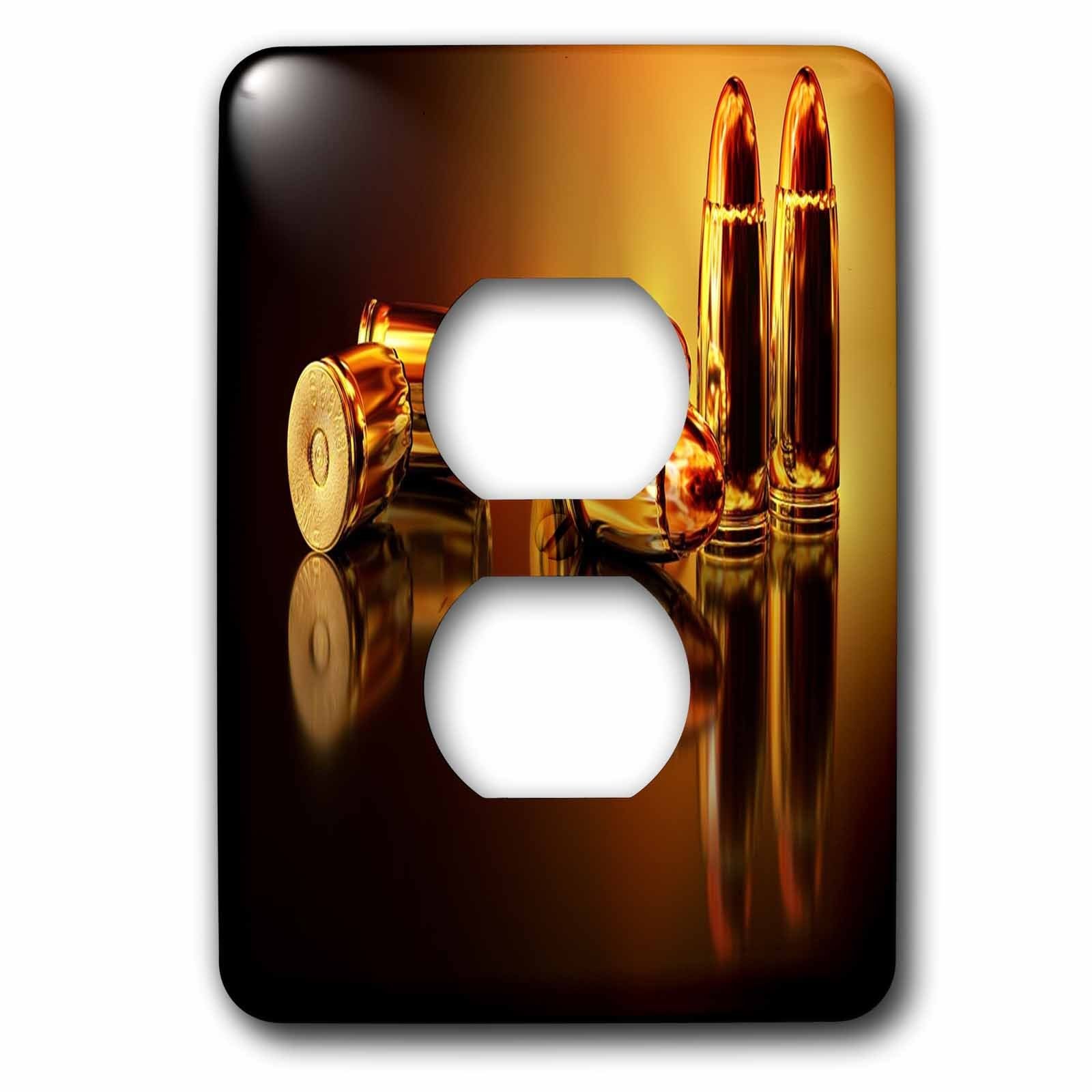 3dRose (lsp_256135_6) 2 Plug Outlet Cover Image of Closeup Of Gun Casings
