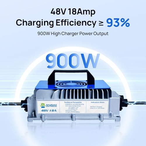Lithium Battery Charger, 900W Fast Charger, Charging Efficiency ≥ 93%, 48V 18A