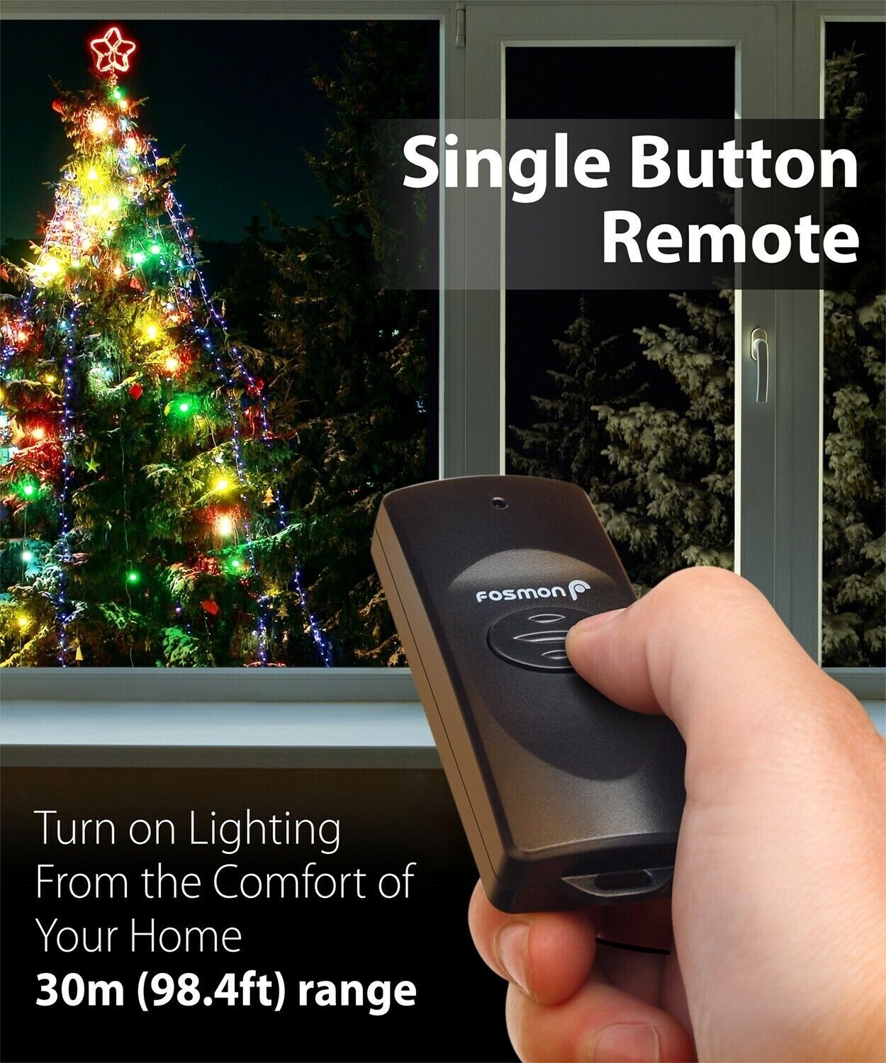 Waterproof Outdoor LED Light Wireless Remote Control Outlet Power Switch Plug In