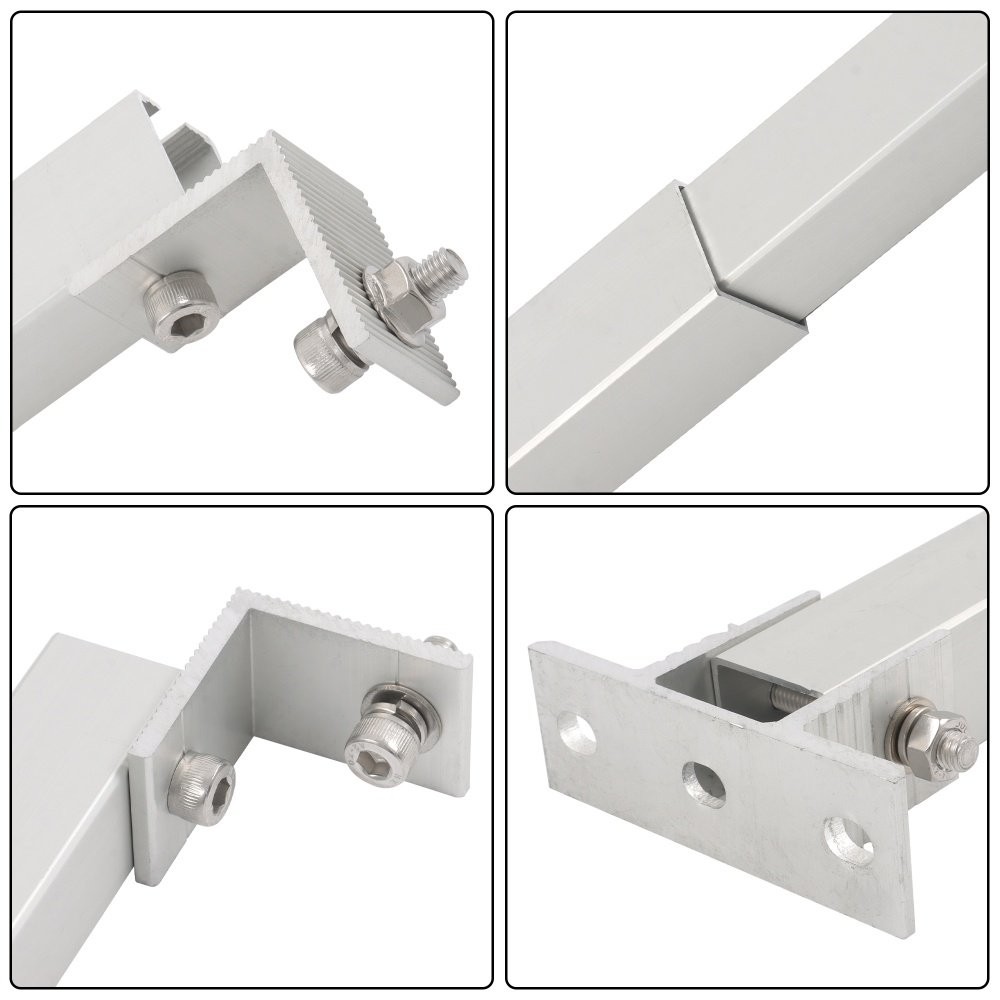 2 Set Adjustable Solar Panel Tilt Mount Brackets Aluminum Alloy Mounting Bracket