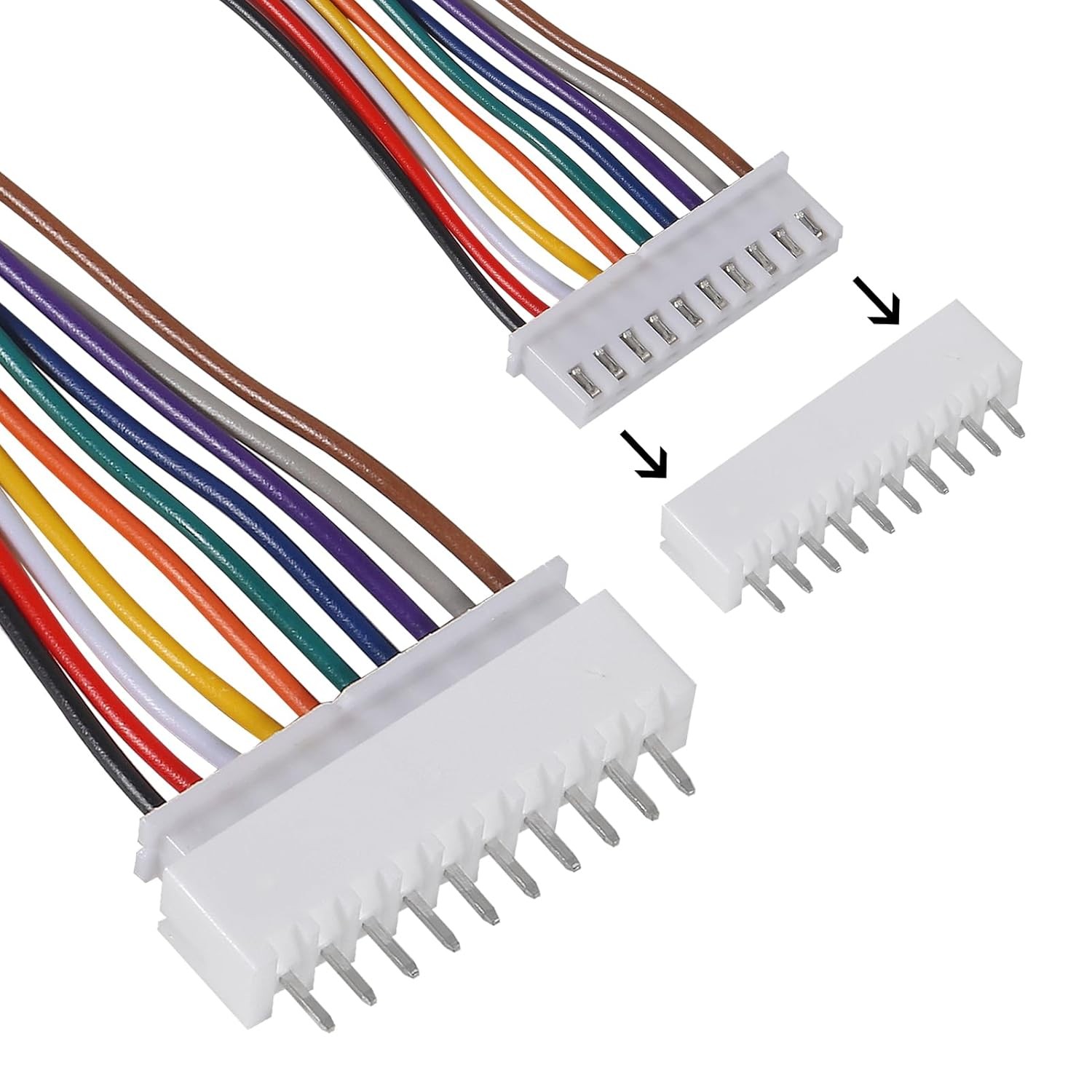 ACEIRMC 10Pairs JST-XH Connector Kit, XH 2.54mm 10 Pin Header Male and Female