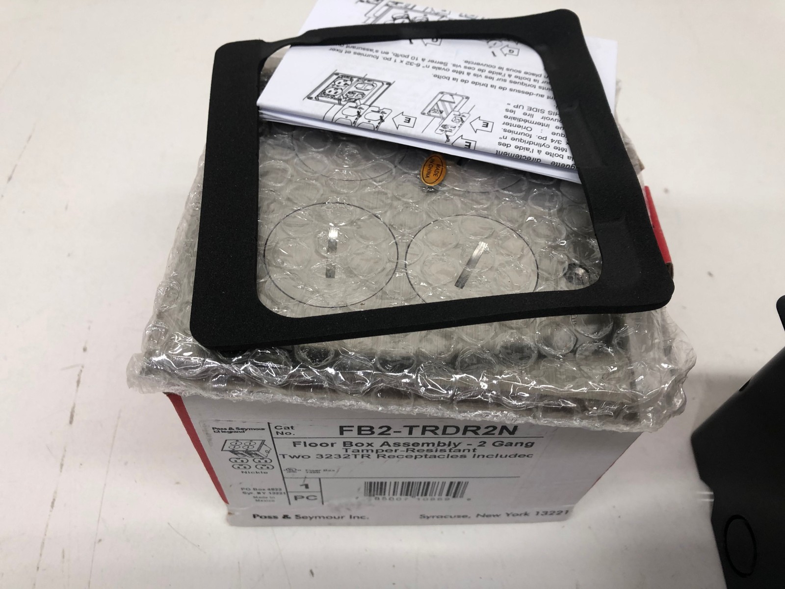 Legrand Pass & Seymour Slater Nickel 2 Gang Floor Box with Outlet for Sub Floors