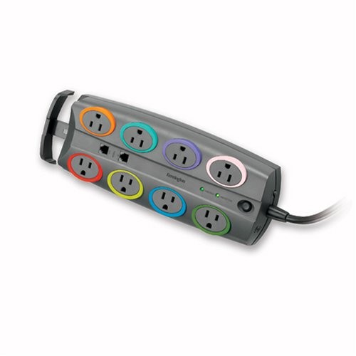Kensington KMW62691 8-Outlet Surge Suppressor 3090J Dark Gray