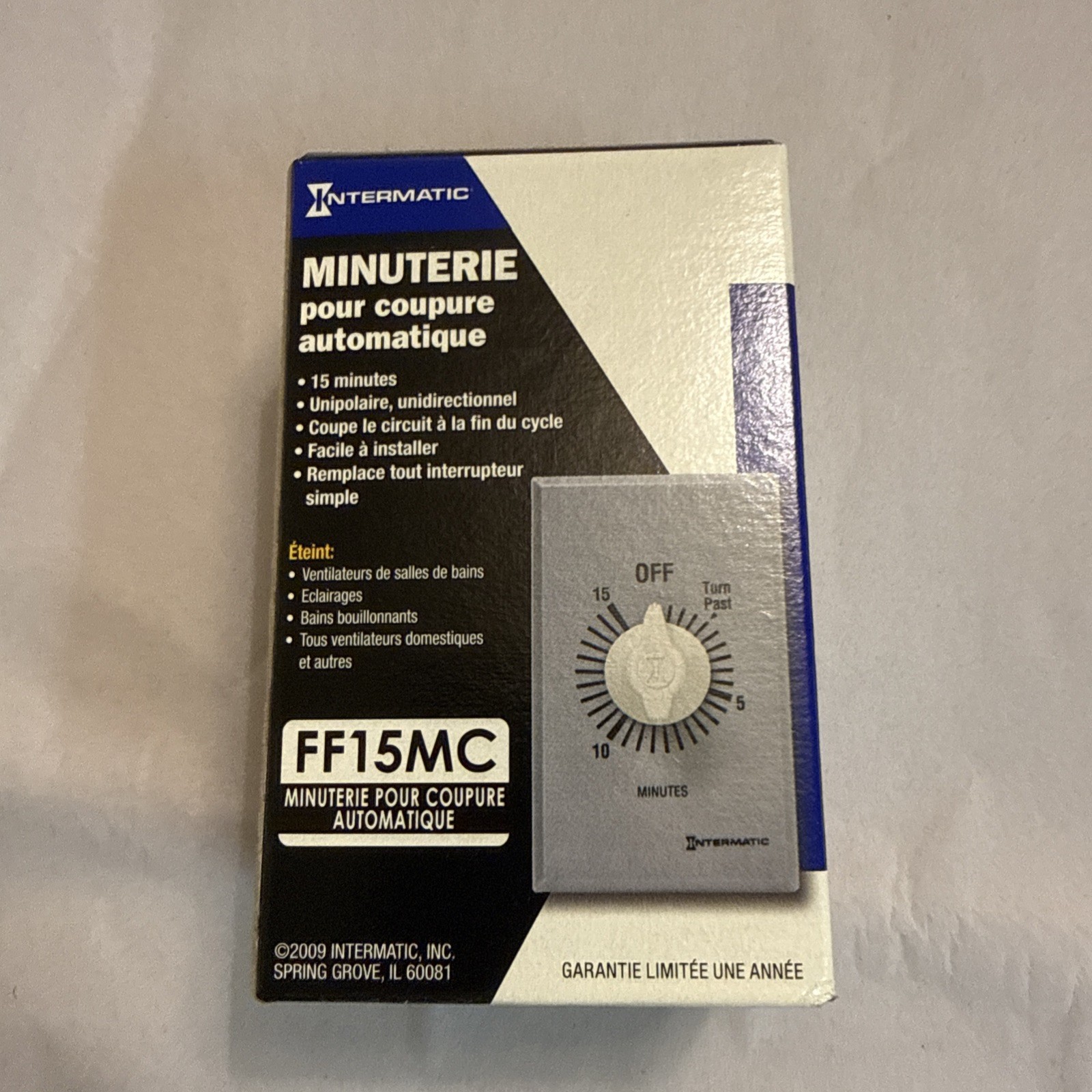 Intermatic FF15MC Auto Wall Mount Shut-Off Timer 15 Minutes – BRAND NEW