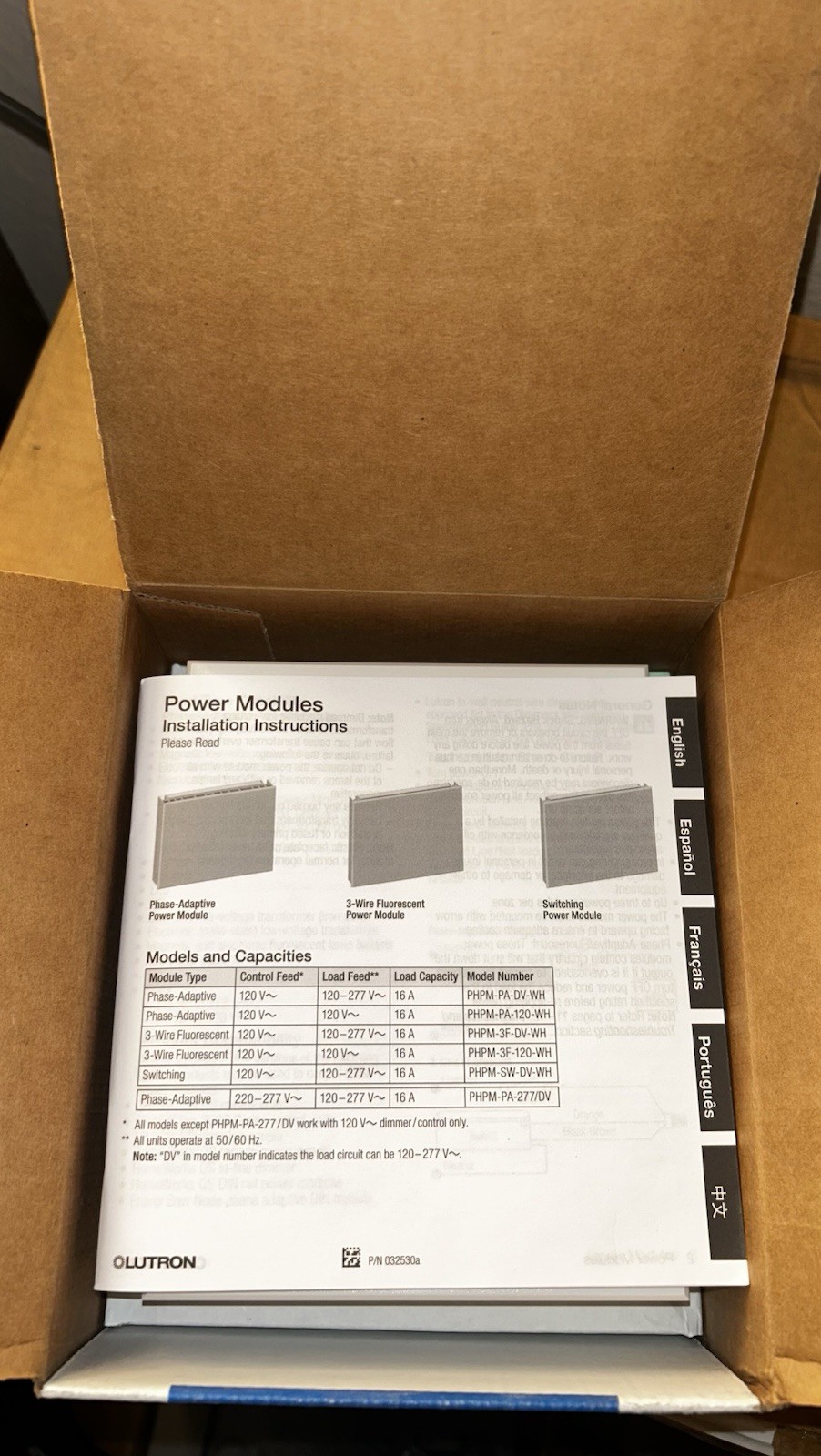 New Lutron Grafik Eye PHPM-PA-120-WH Power Module White 120V
