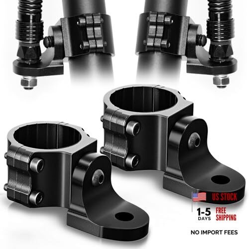 2 Pack Whip Light Mounts, Heavy-Duty 360° Adjustable UTV Whip Brackets, Black
