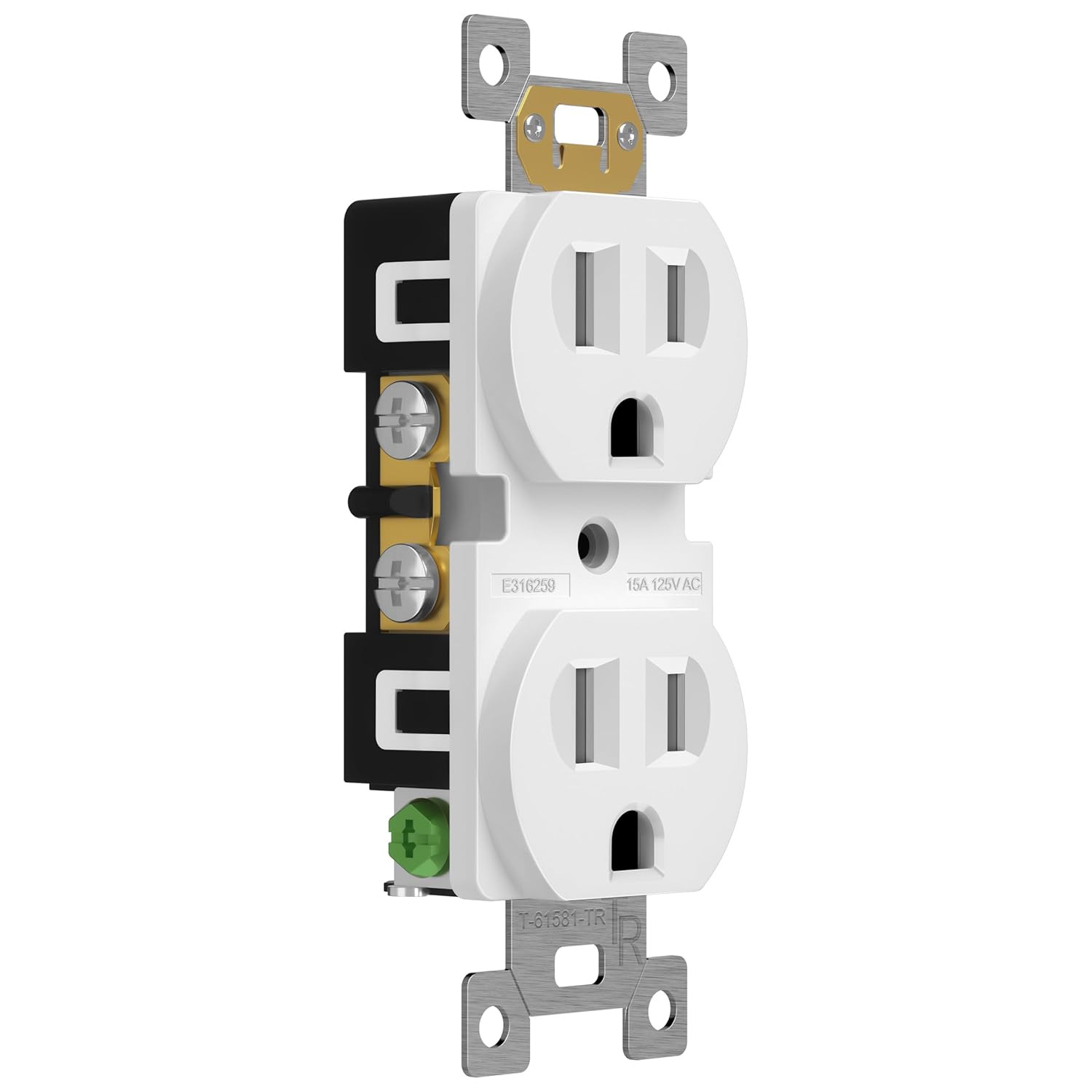 Duplex Receptacle Outlet, Tamper-Resistant Electrical Wall Outlets, Residential