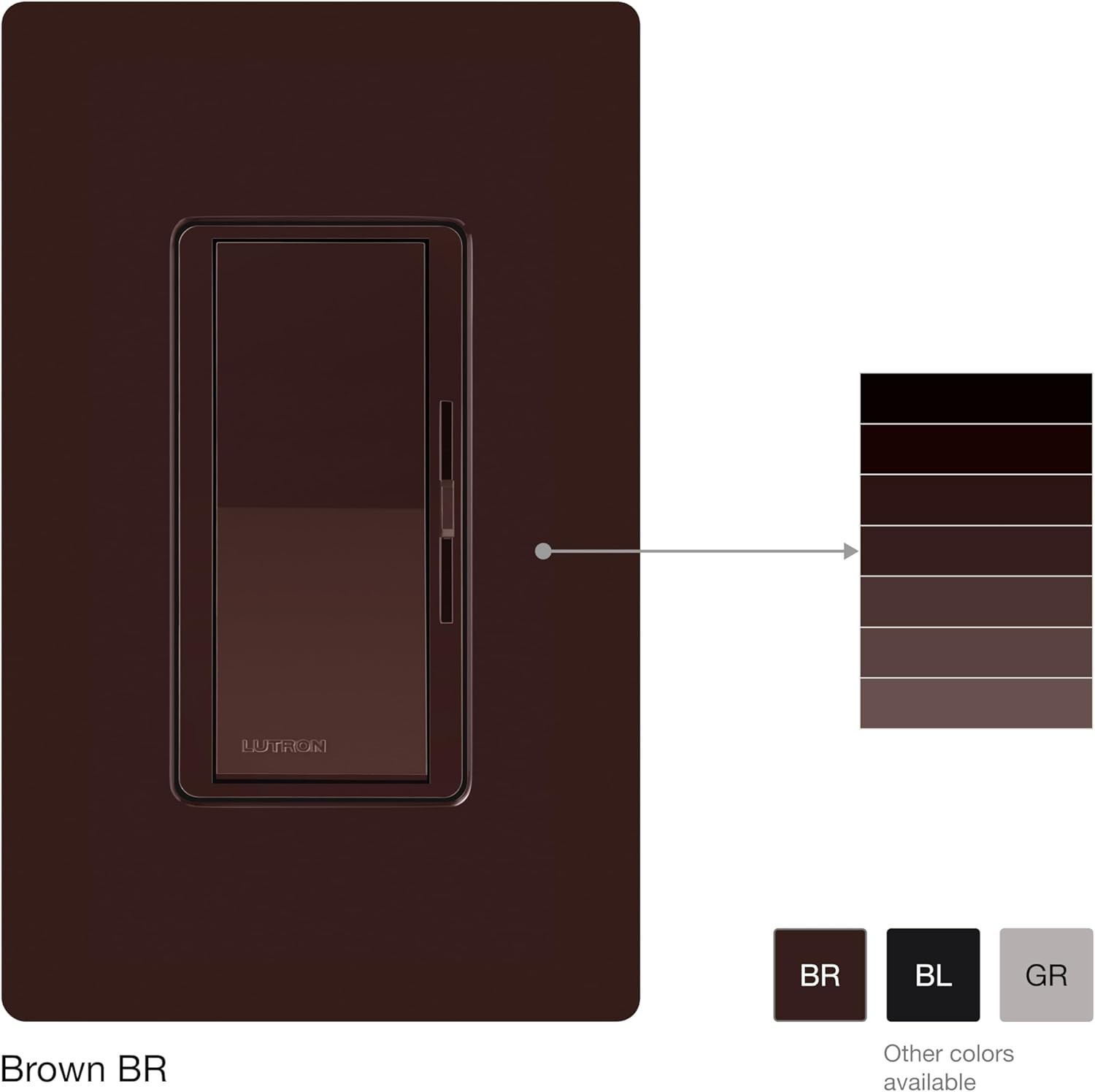 LED+ Dimmer Switch, 1 pack, Brown