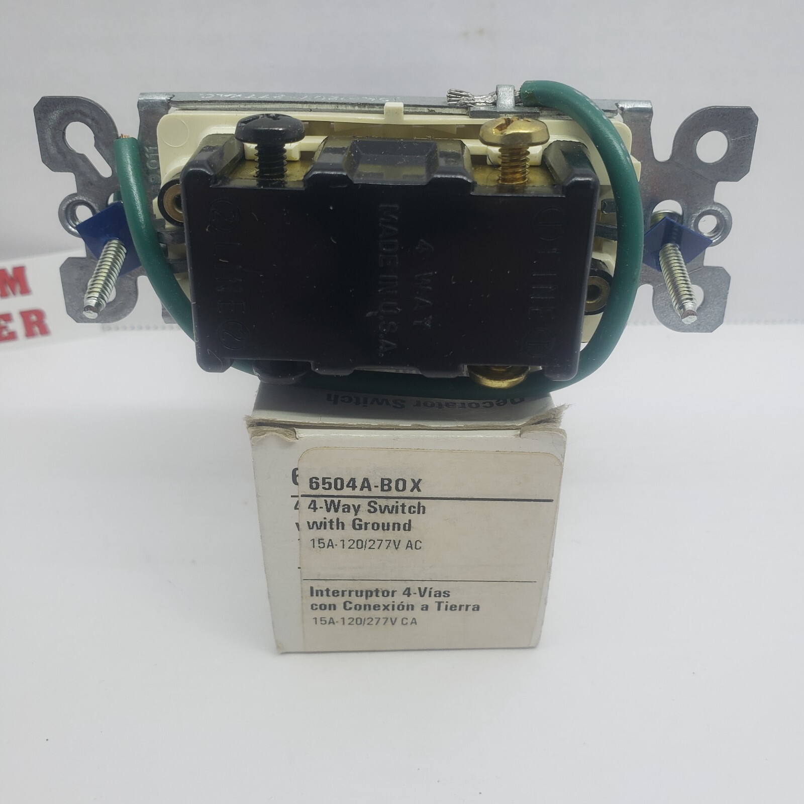 Cooper Eagle 4-Way Decorator Rocker Light Switch Control Almond 15A #6504A