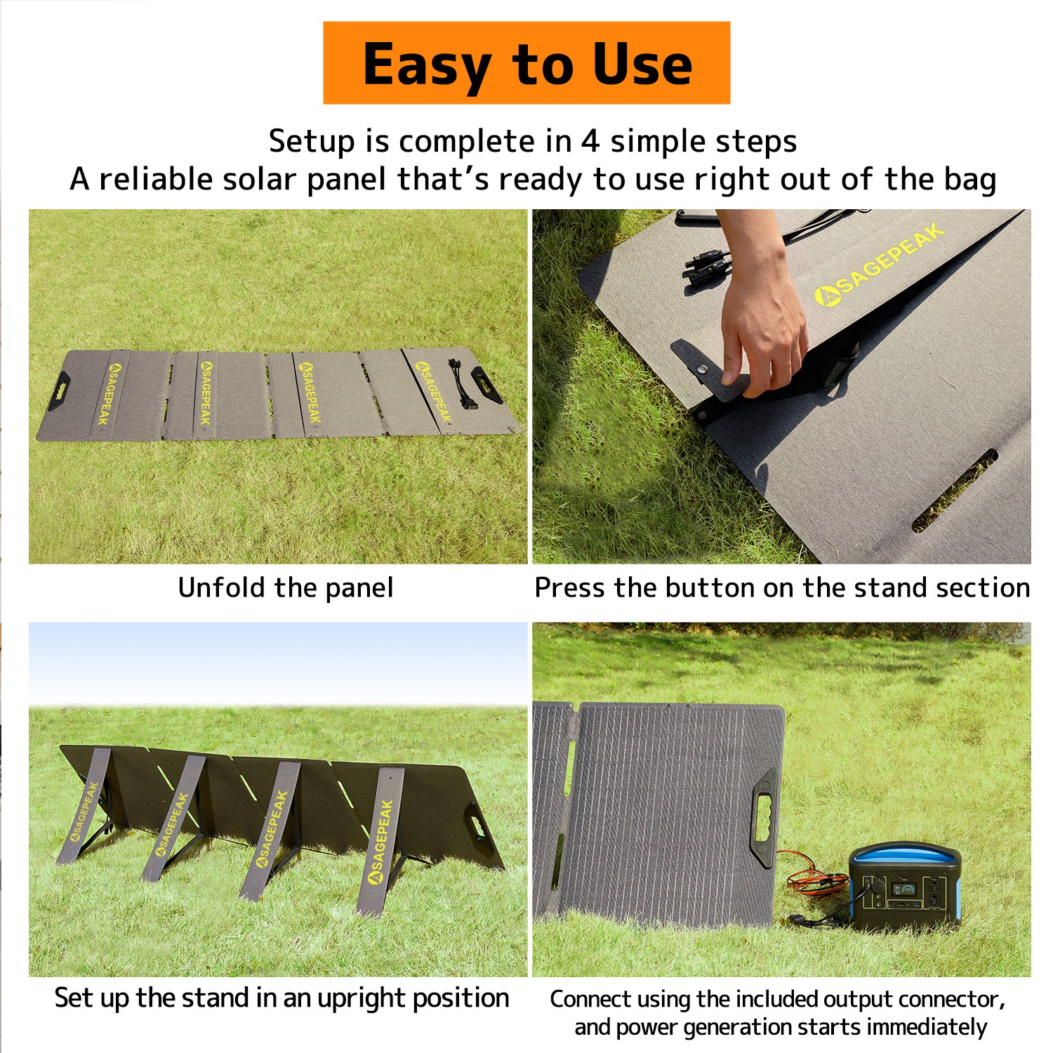 400W Portable Solar Panel ETFE Foldable Solar Charger for Power Station Charging