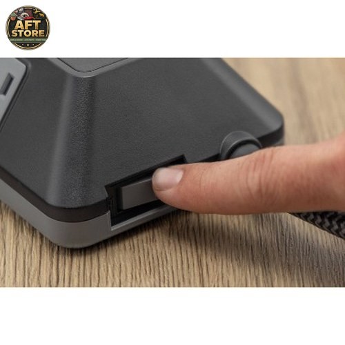 GE 12-Outlet Surge Protector with 8ft Braided Cord – Black/Gray