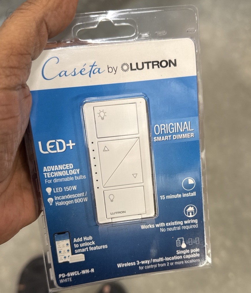 Lutron PD-6WCL-WH-R Lighting Dimmer Switch – White
