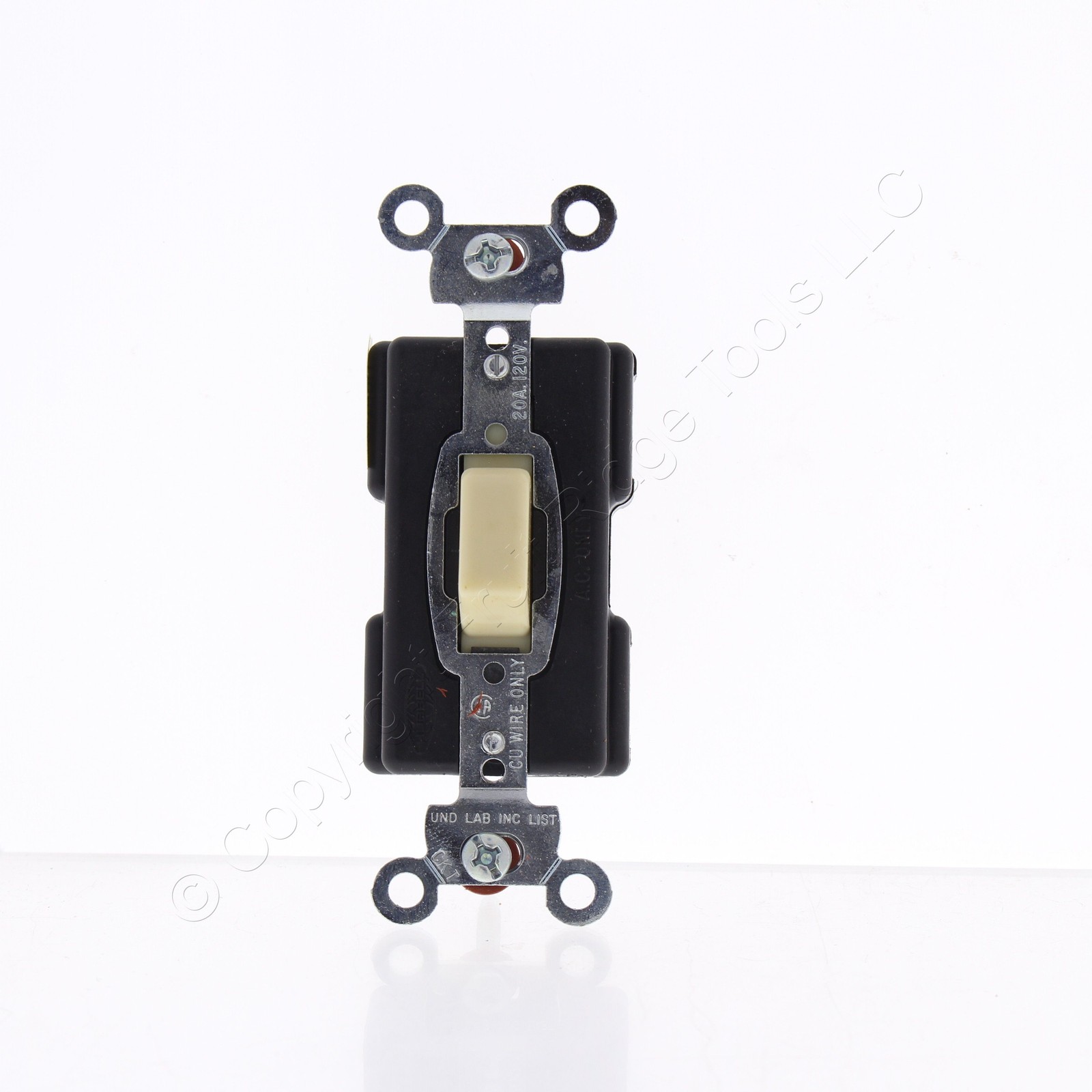 Bryant 4987GLI Ivory 20A Push Button Switch Illuminated Single Pole 120/277V