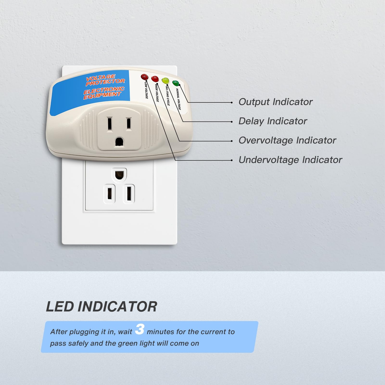 Voltage Protector for Home Appliances Surge Protection 1400W 120V 2 Pack