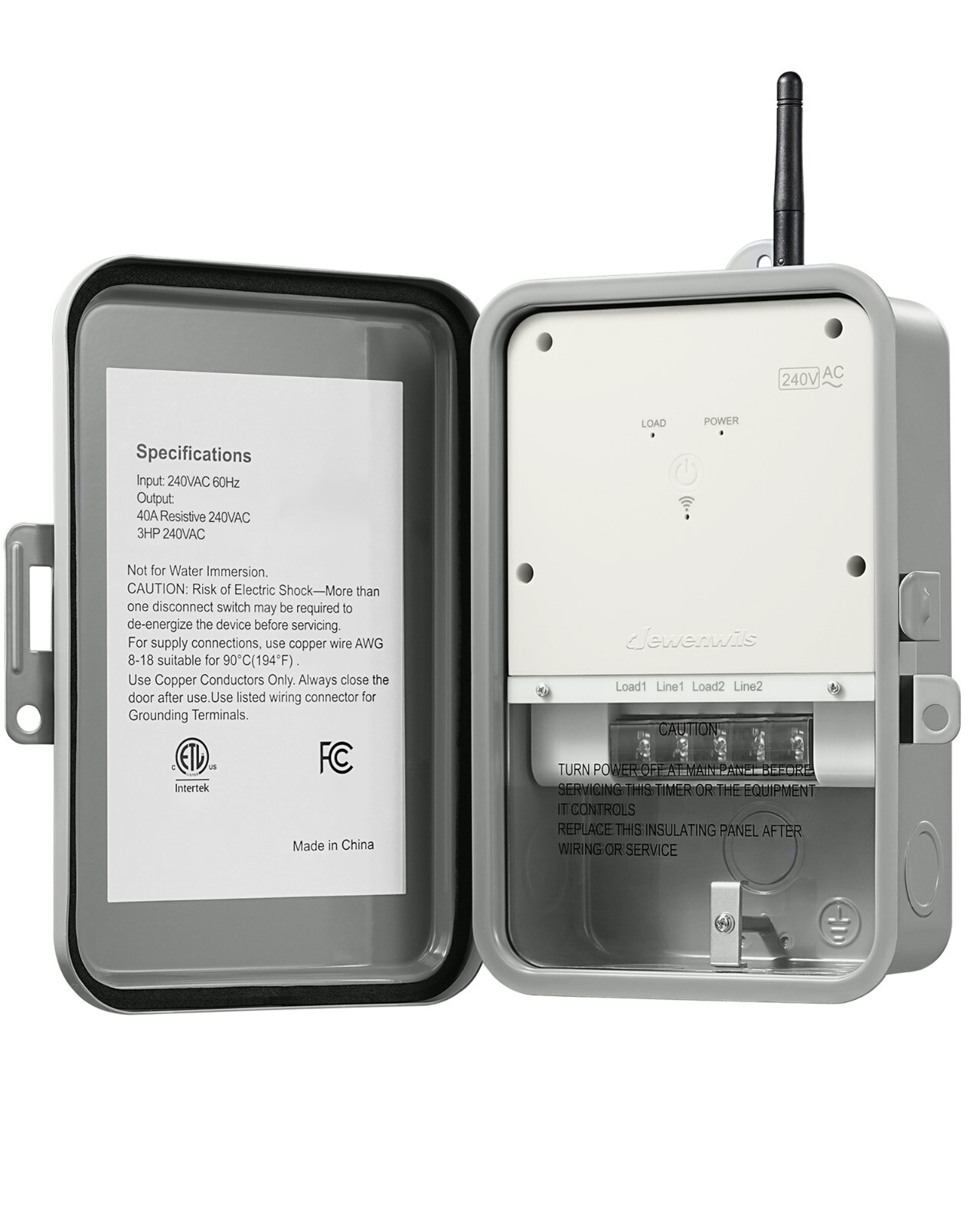 DEWENWILS Pool Pump Timer, Outdoor Smart WiFi Box, Heavy Duty 40A 240VAC 3HP