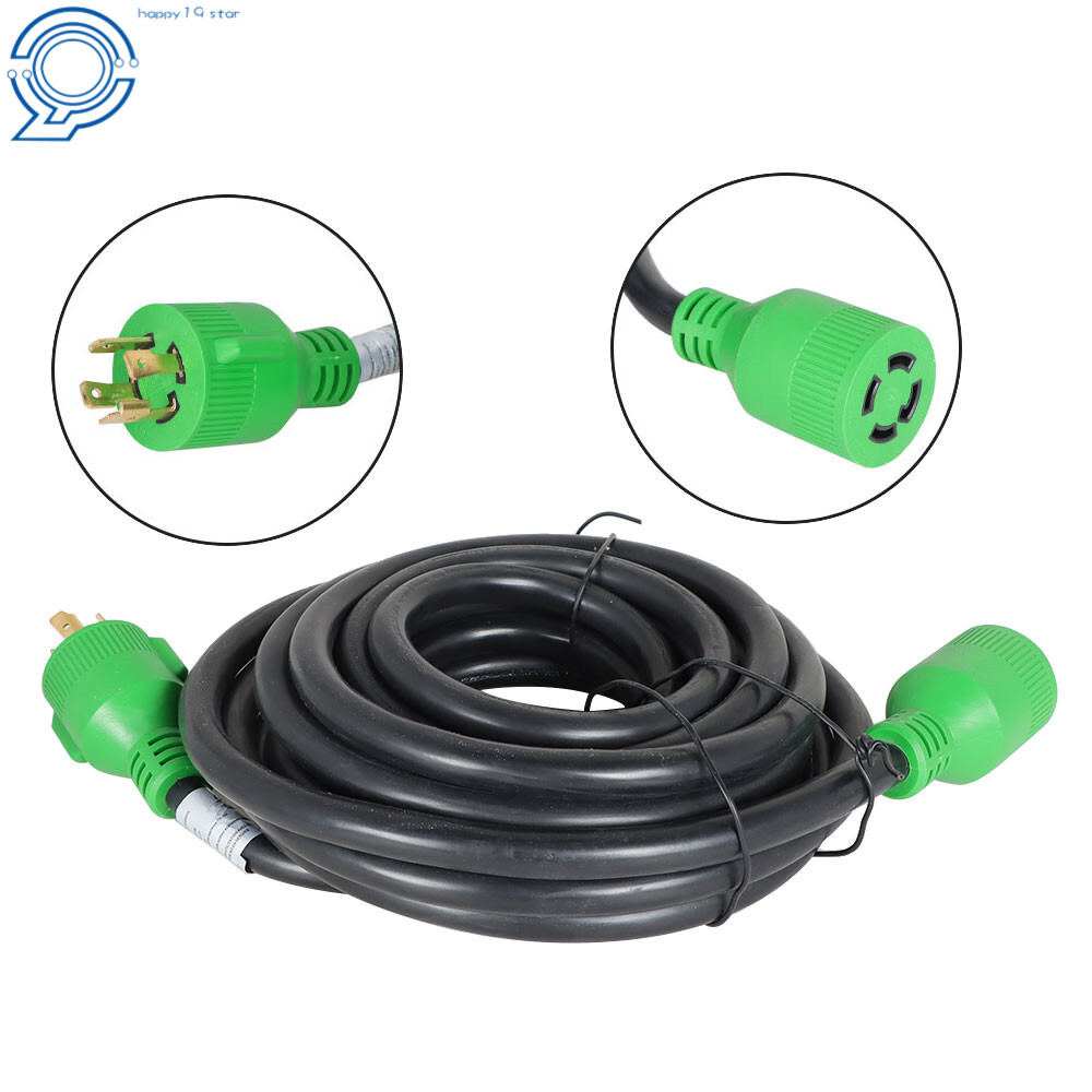 30 Amp 25 Feet Heavy Duty Generator Power Cord NEMA L14-30P/R 4×10 Gauge 7500W