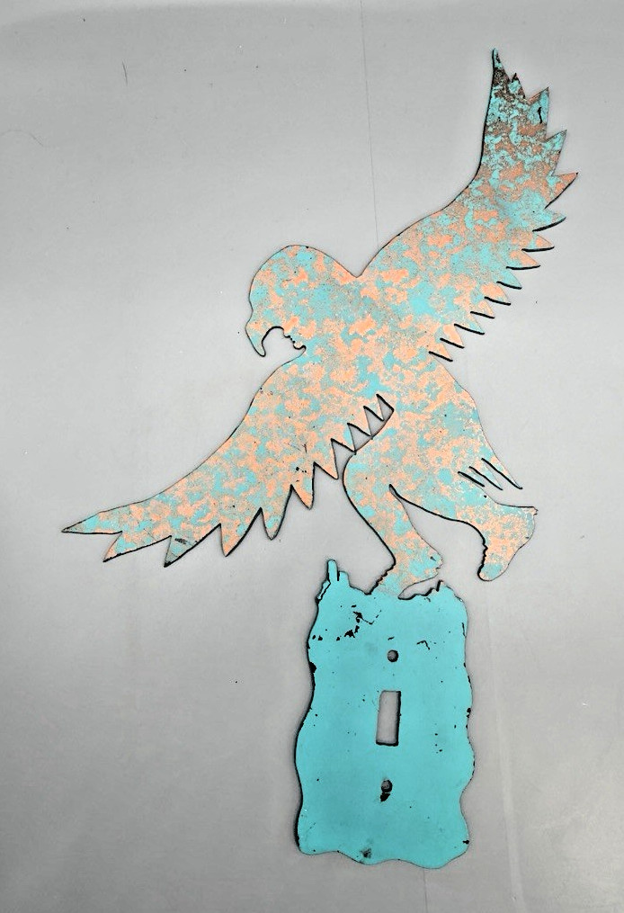 Rustic XL Metal Eagle Dance Light Switch Cover Wall Decor Cabin Lodge Southwest