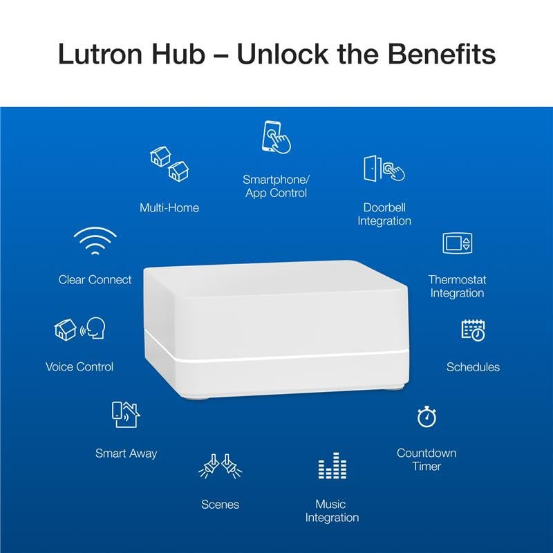 Caseta Original Smart Dimmer Switch ( Smart Hub Required), for LED Lights, 150 W