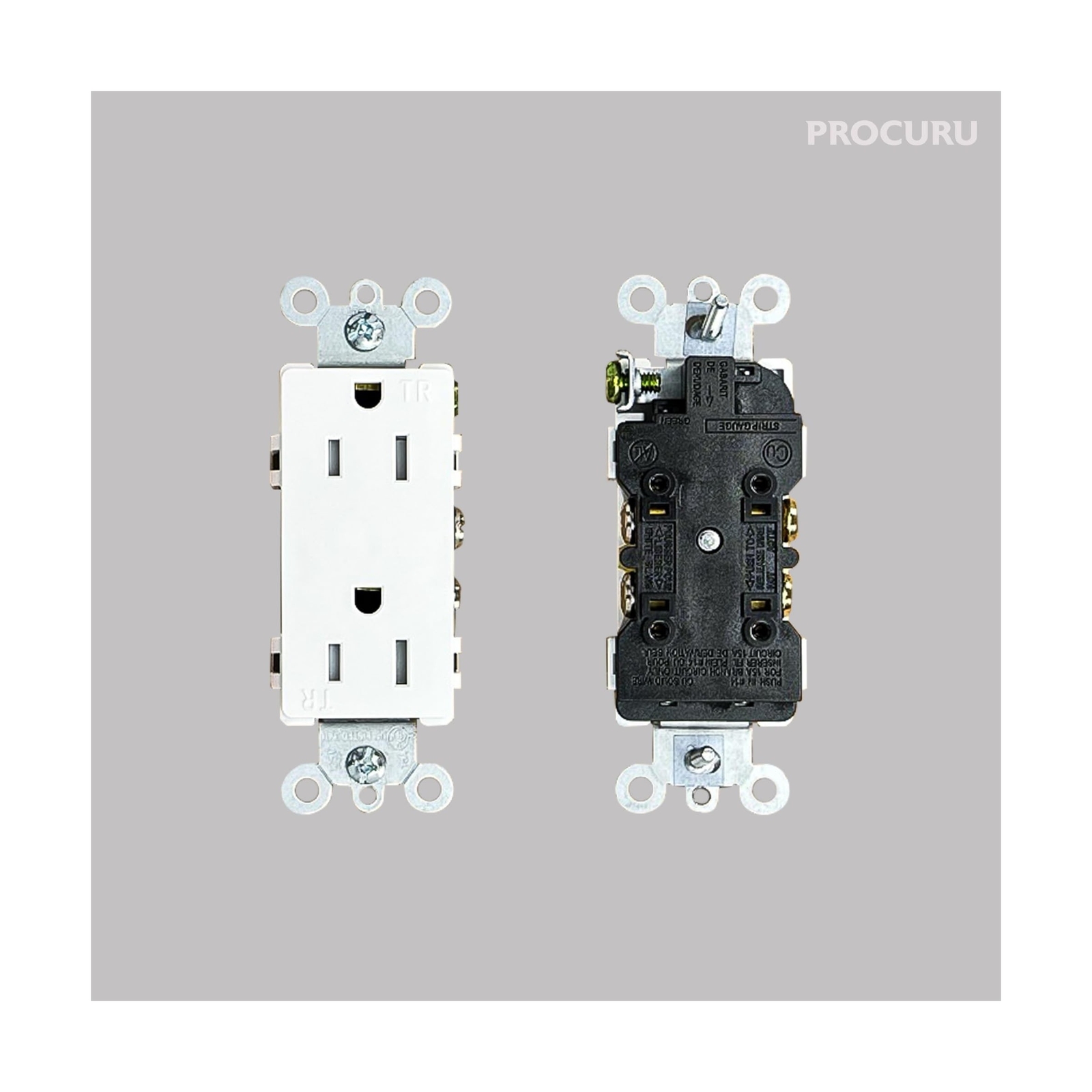 [160-Pack] PROCURU Wholesale 15 Amp Decorator Wall Outlet Receptacle, Tamper …