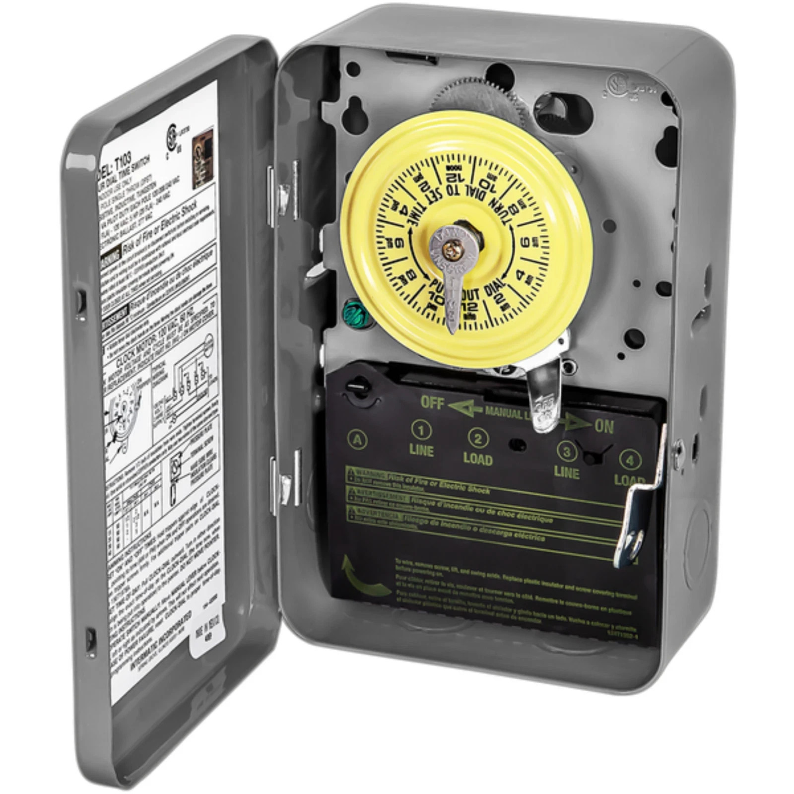 Intermatic T103 24-Hour Mechanical Time Switch 40A 120V DPST Indoor NEMA 1 NEW