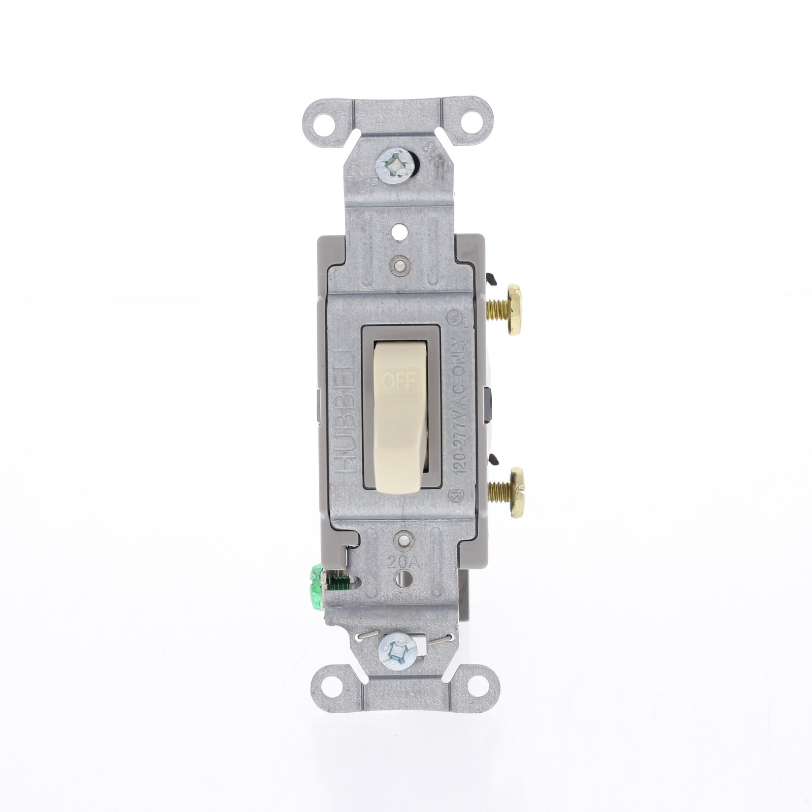 Hubbell Bryant Almond Commercial On/Off Toggle Wall Light Switch 20A CS120AL