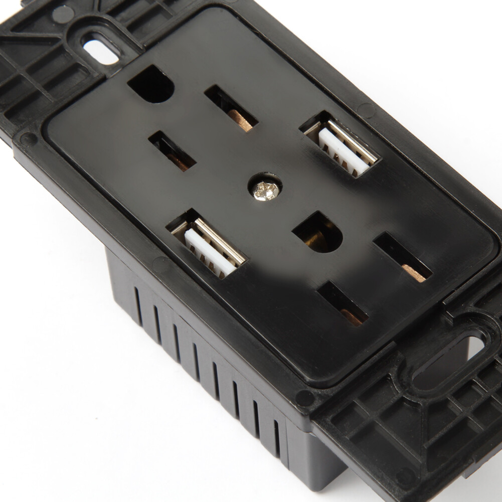 1/ 2 Pack Dual Port USB Wall Wall Socket Dual 2.1A US Standard Flameproof Socket