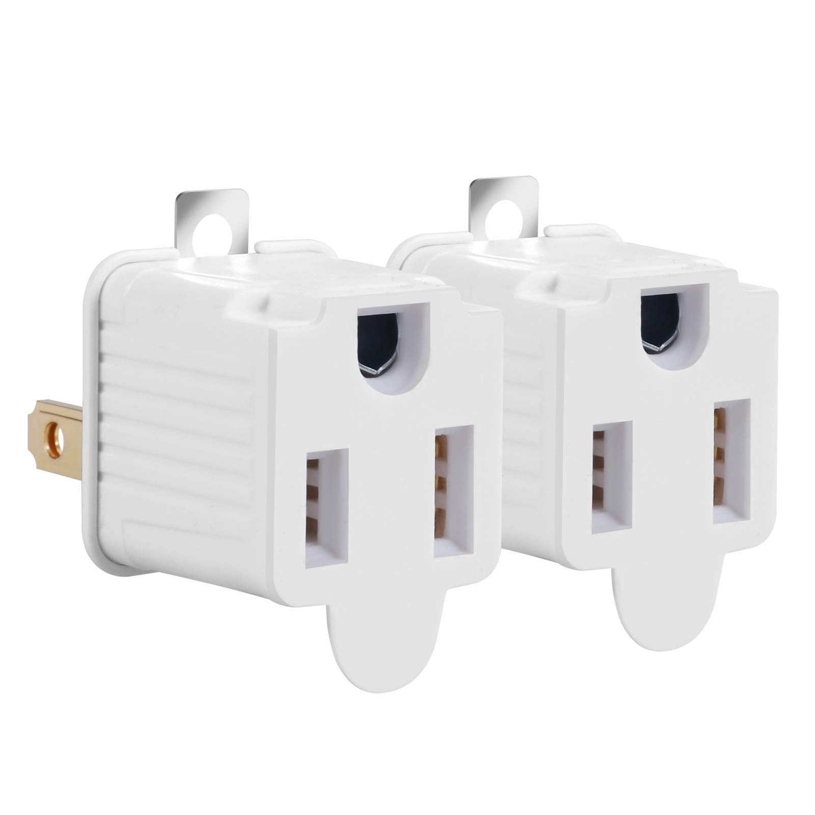 Grounded Adapter 3 Prong to 2Prong Outlet Converter 3 Pin to 2 Pin Plug
