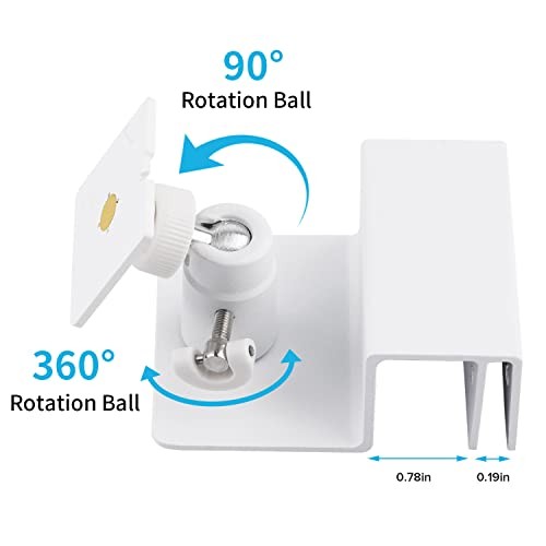 Gutter Mount for Solar Panel, Adjustable Weatherproof Aluminum Alloy White