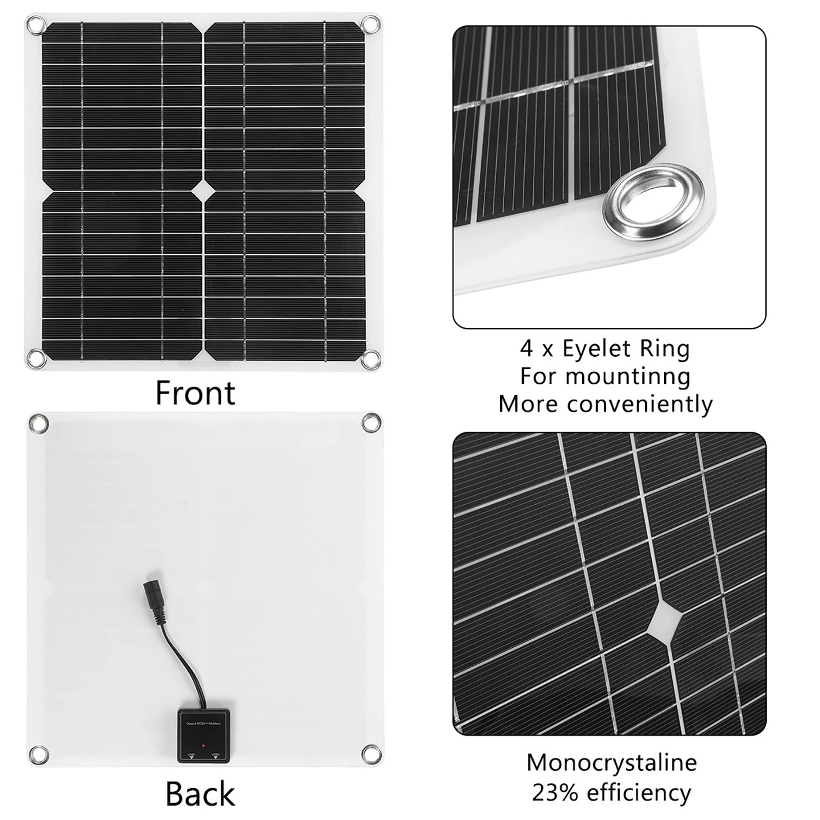 300 Watts Solar Panel Kit 100A 12V Battery Charger Caravan Boat RV Home Camping