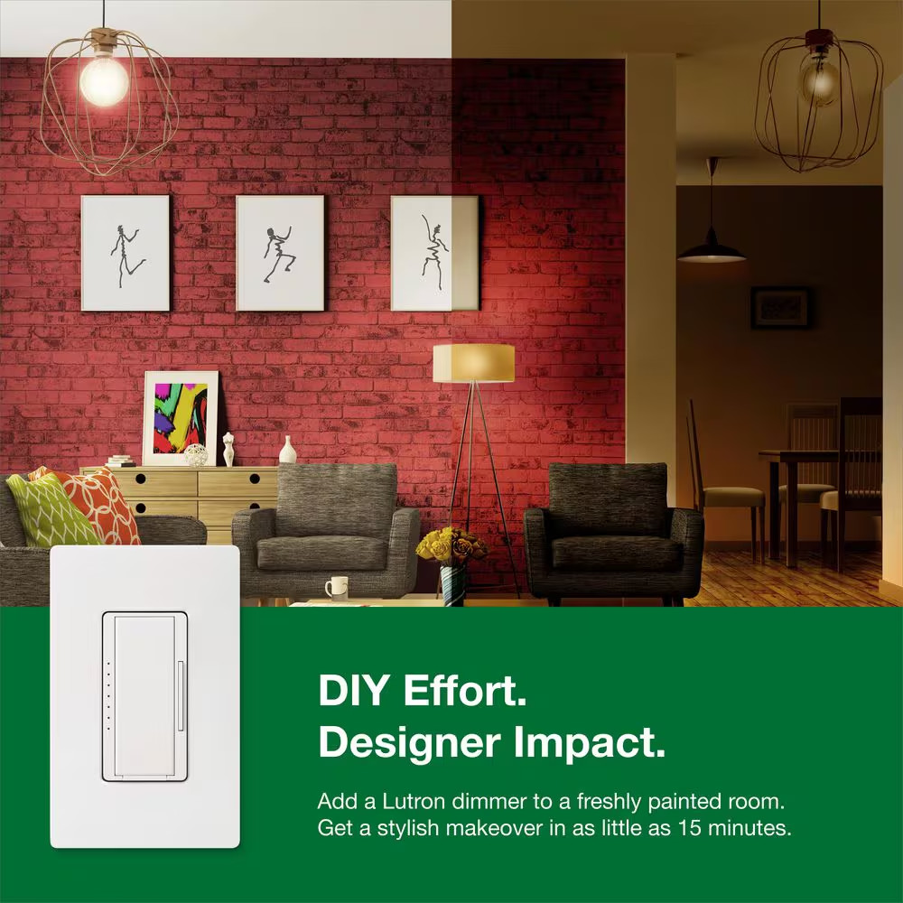 Maestro LED+ Dimmer Switch for Dimmable LED Bulbs, 150W/Single-Pole or Multi-Loc