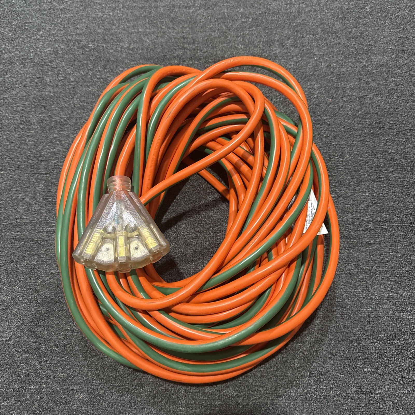 GoGreen Power 100 ft. 3-Outlet 12/3 Heavy Duty Extension Cord – Orange