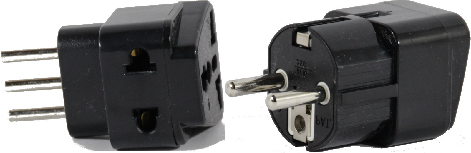 US to ITALY Travel Adapter Plug Dual USA/Universal EUROPE Type E(C/F) & L 2 Pack