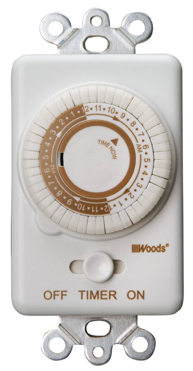 59745 59745WD 24-Hour Mechanical Converts A Wall Light Switch to Timer (White)