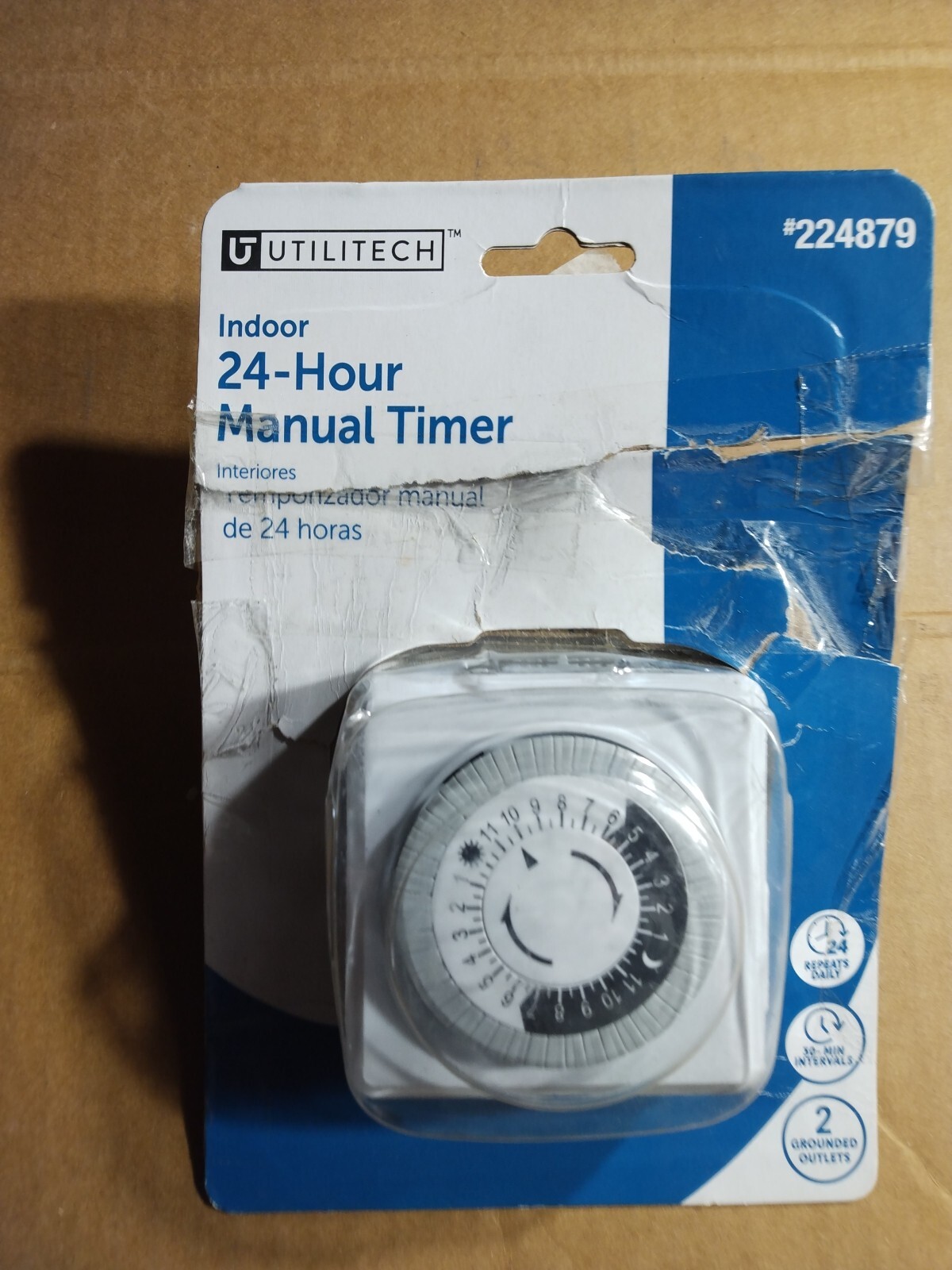 Indoor 24-hour Manual Timer Item#224879 #379 M35