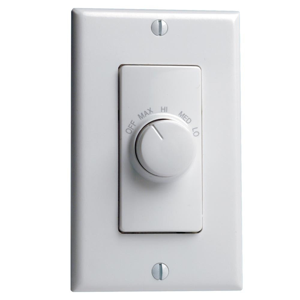 Illumatech 1.5A Quiet Rotary Fan Speed Control – White/Ivory/Light Almond