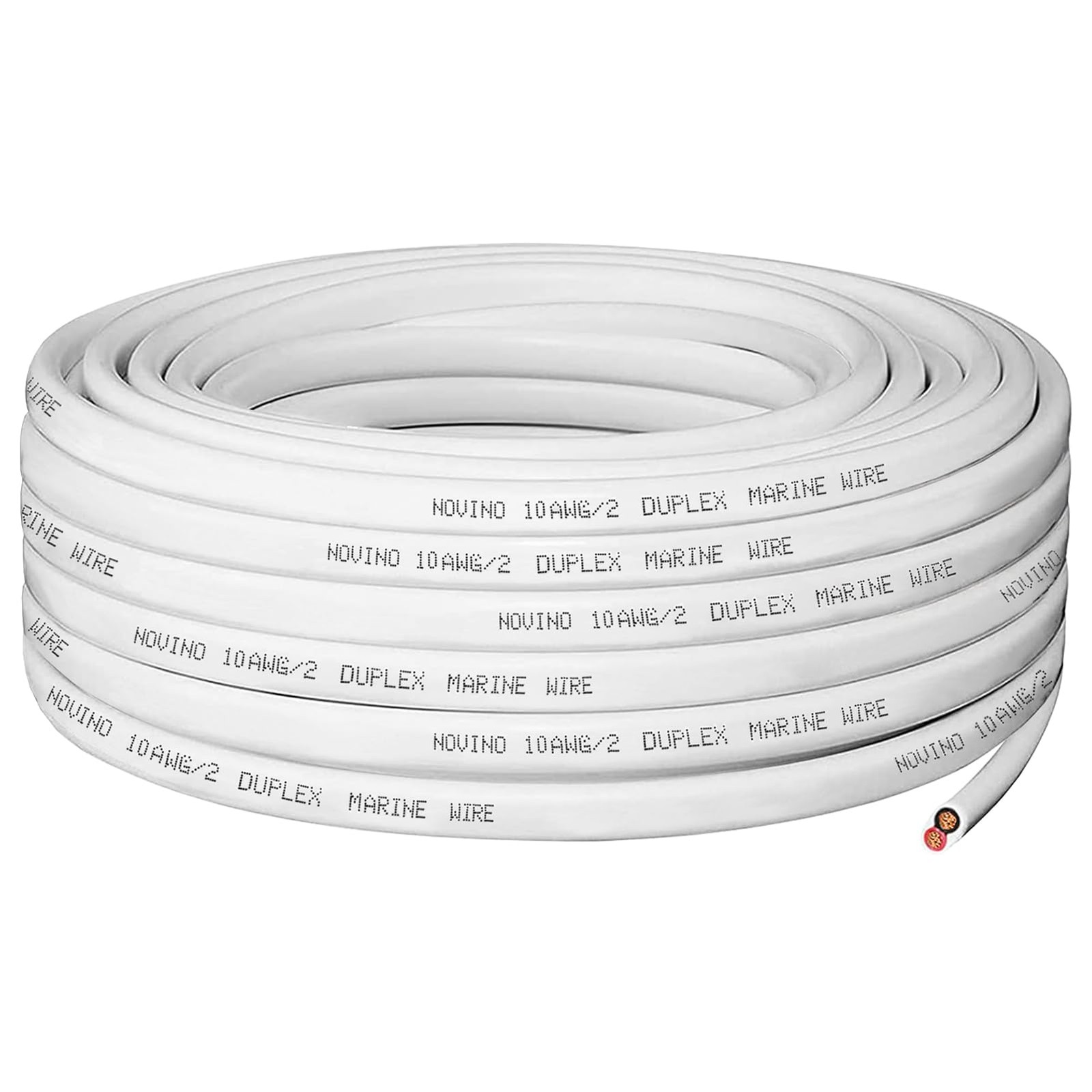 10 Gauge Marine Wire,10/2 Duplex Grade Cable,20FT 10 AWG 20 ft, White